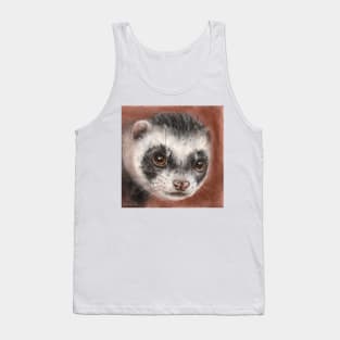 Painting of a Cute Ferret Looking Directly at You Tank Top